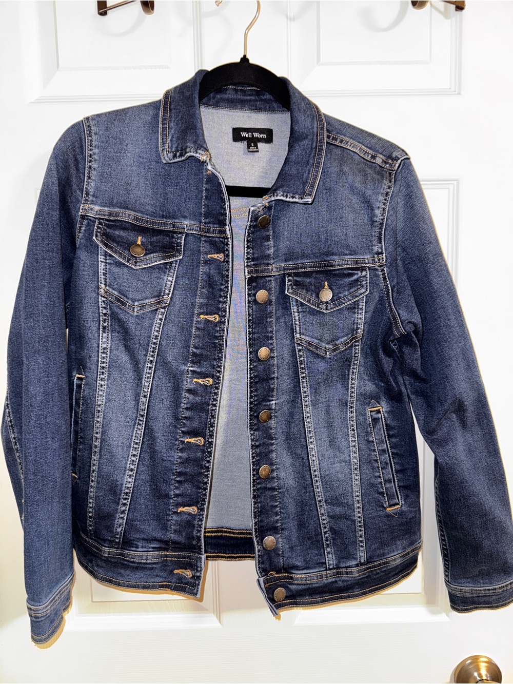 Well Worn Women’s Dark Blue Denim Jacket (S)